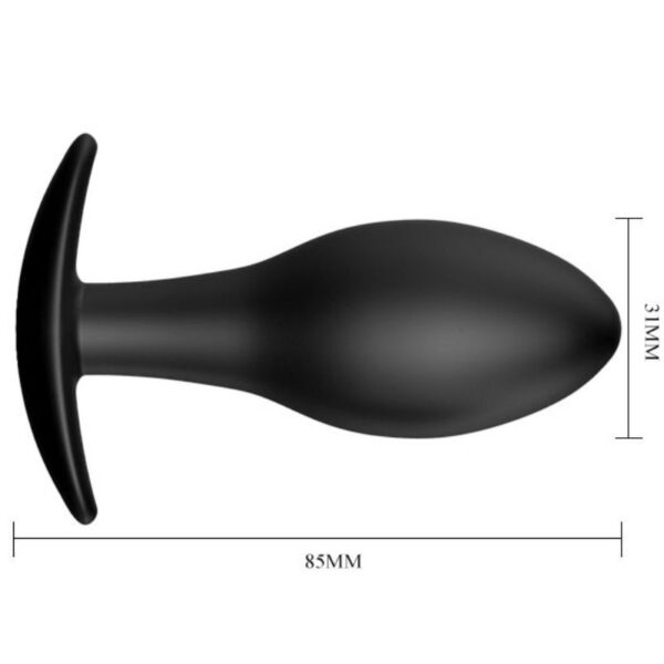 PRETTY LOVE - PLUG ANAL NCORA DE SILICONE 8.5 CM PRETO - Image 5