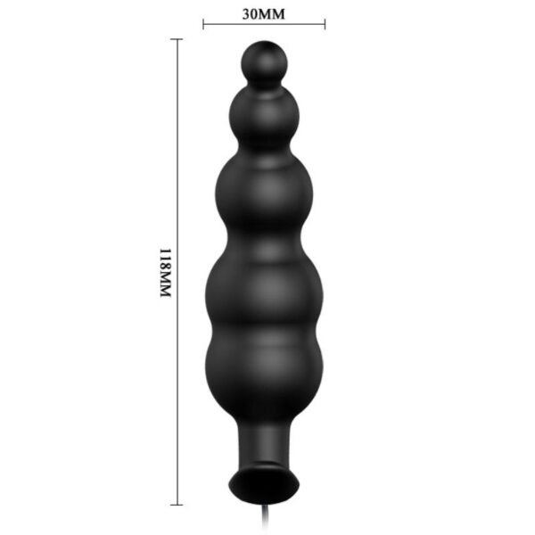 PRETTY LOVE - PLUG ANAL ESTIMULAO EXTRA DE SILICONE E 12 MODOS DE VIBRAO PRETO - Image 5