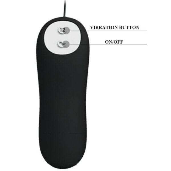 PRETTY LOVE - PLUG ANAL NCORA FORMA SILICONE 12 MODOS DE VIBRAO PRETO - Image 2