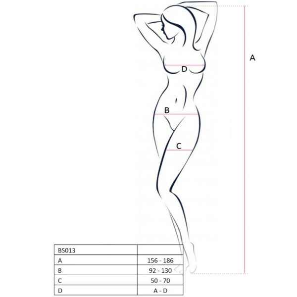 PASSION - MULHER BS013 BODYSTOCK BRANCO TAMANHO ÚNICO - Image 2