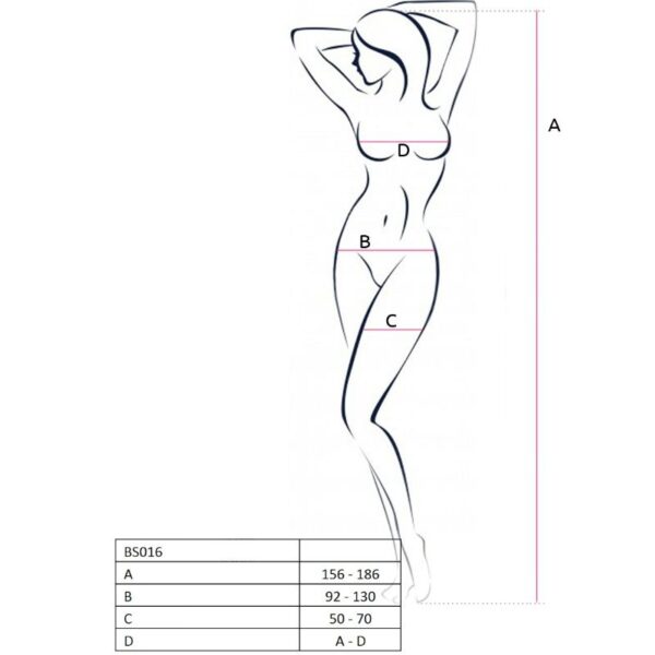 PASSION - MULHER BS016 BODYSTOCK BRANCO TAMANHO ÚNICO - Image 2