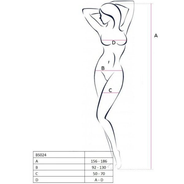 PASSION - WOMAN BS024 BODYSTOCKING PRETO TAMANHO ÚNICO - Image 3