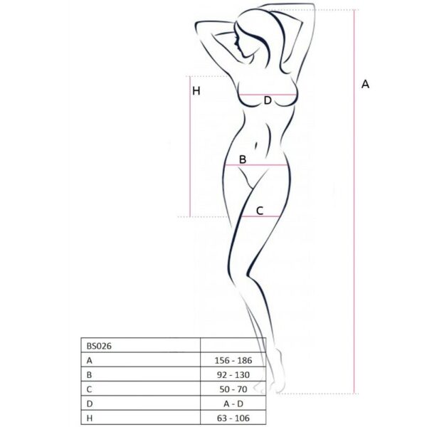 PASSION - MULHER BS026 VESTIDO PRETO ESTILO BODYSTOCKING TAMANHO ÚNICO - Image 3