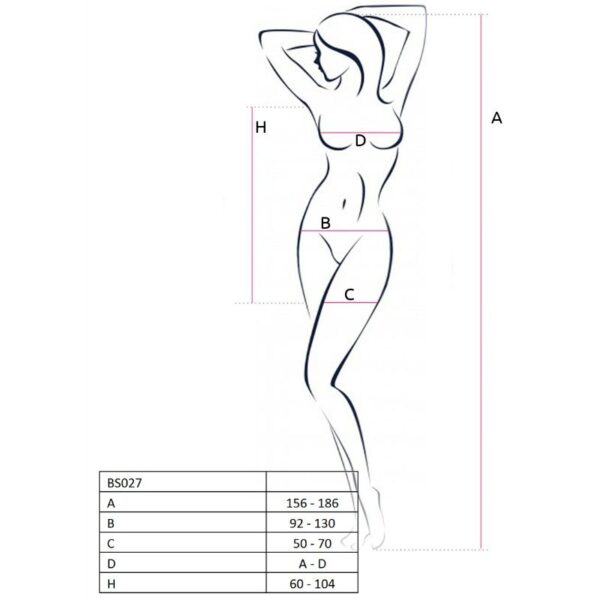 PASSION - MULHER BS027 BODYSTOCKING VESTIDO BRANCO ESTILO TAMANHO ÚNICO - Image 2
