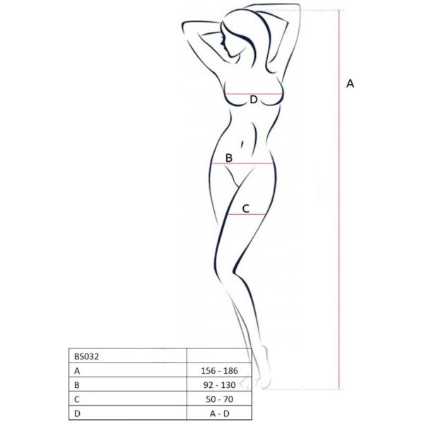 PASSION - WOMAN BS032 BODYSTOCKING PRETO TAMANHO ÚNICO - Image 3