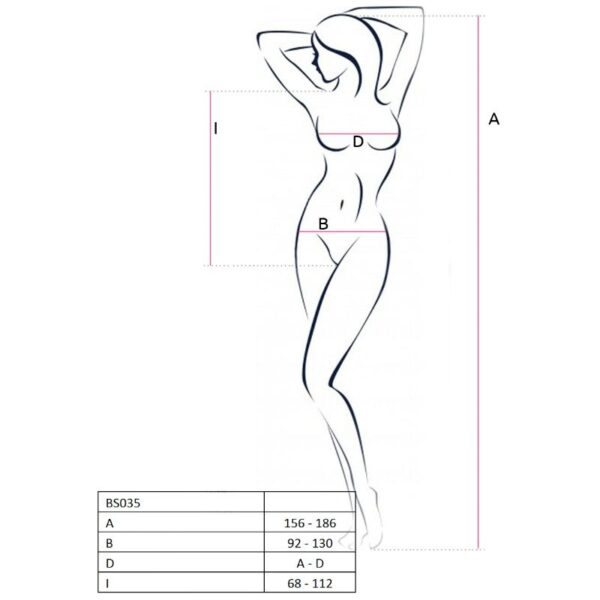 PASSION - WOMAN BS035 BODYSTOCK BRANCO TAMANHO ÚNICO - Image 2