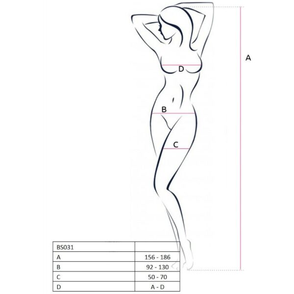 PASSION - MULHER BS031 BODYSTOCK VERMELHO TAMANHO ÚNICO - Image 2