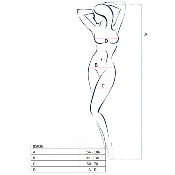 PASSION - WOMAN BS036 BODYSTOCKING PRETO TAMANHO ÚNICO - Image 3