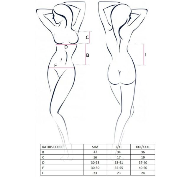 PASSION - WOMAN KATRISS CORSET NEGRO TALLA L/XL - Image 3