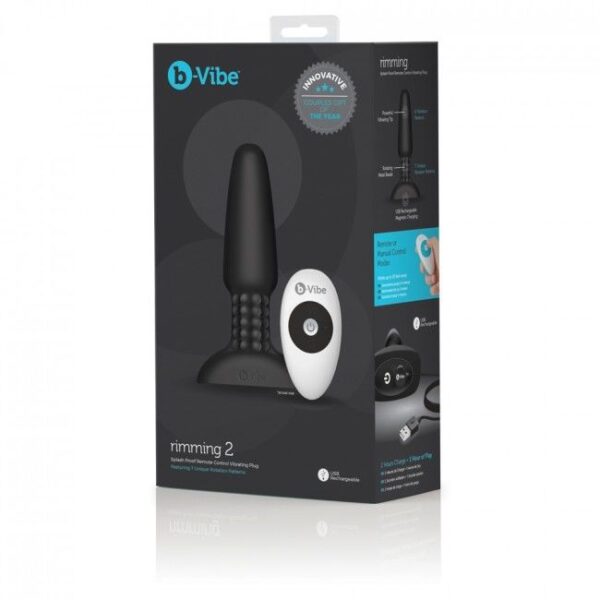 B-VIBE - PLUG ANAL DE CONTROLE REMOTO RIMMING 2 PRETO - Image 5