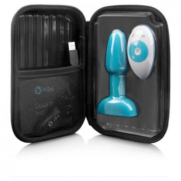 B-VIBE - RIMMING CONTROLE REMOTO PLUG ANAL PETITE TEAL - Image 4
