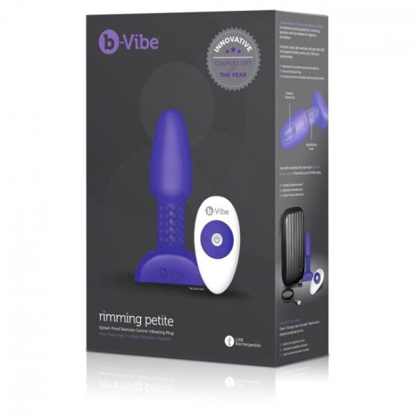 B-VIBE - RIMMING CONTROLE REMOTO PLUG ANAL PETITE LILAC - Image 4