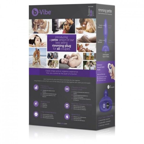 B-VIBE - RIMMING CONTROLE REMOTO PLUG ANAL PETITE LILAC - Image 5