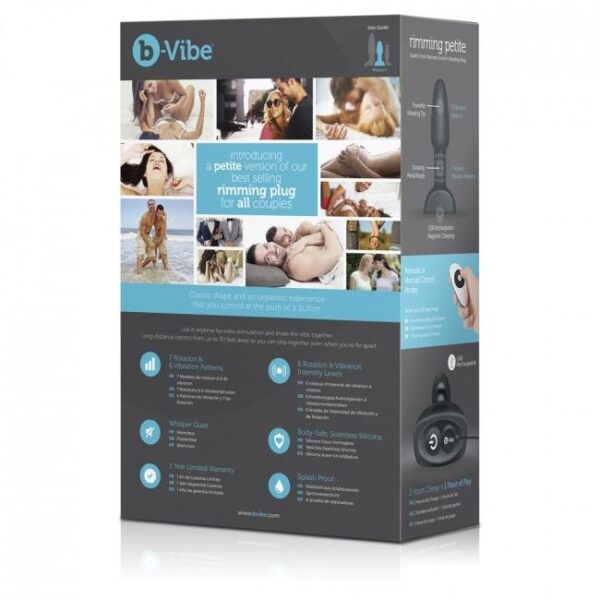 B-VIBE - PLUG ANAL DE CONTROLE REMOTO RIMMING PETITE PRETO - Image 5