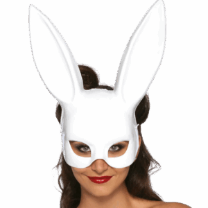 LEG AVENUE - MSCARA DE COELHO MASQUERADE BRANCA