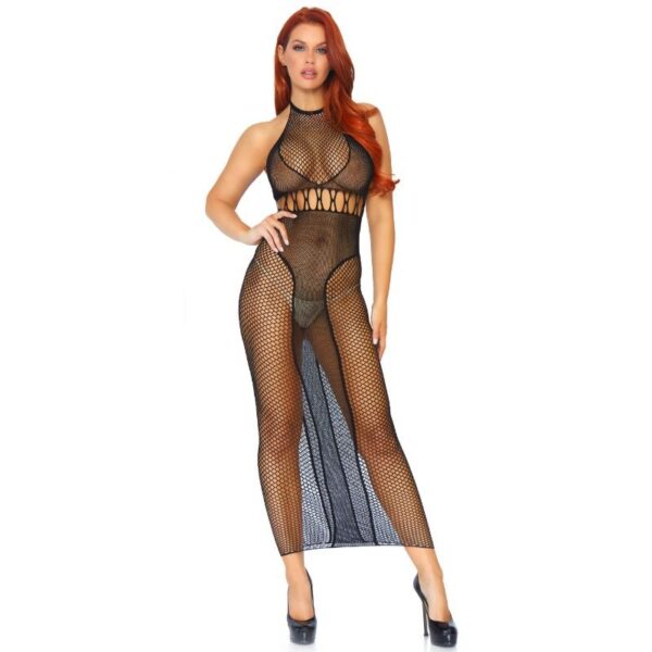 LEG AVENUE - VESTIDO HALTER DUAL NET SEM COSTAS - Image 3