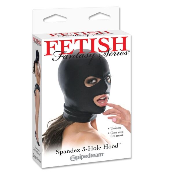 FETISH FANTASY SERIES - CAPUZ DE 3 FUROS SPANDEX - Image 2