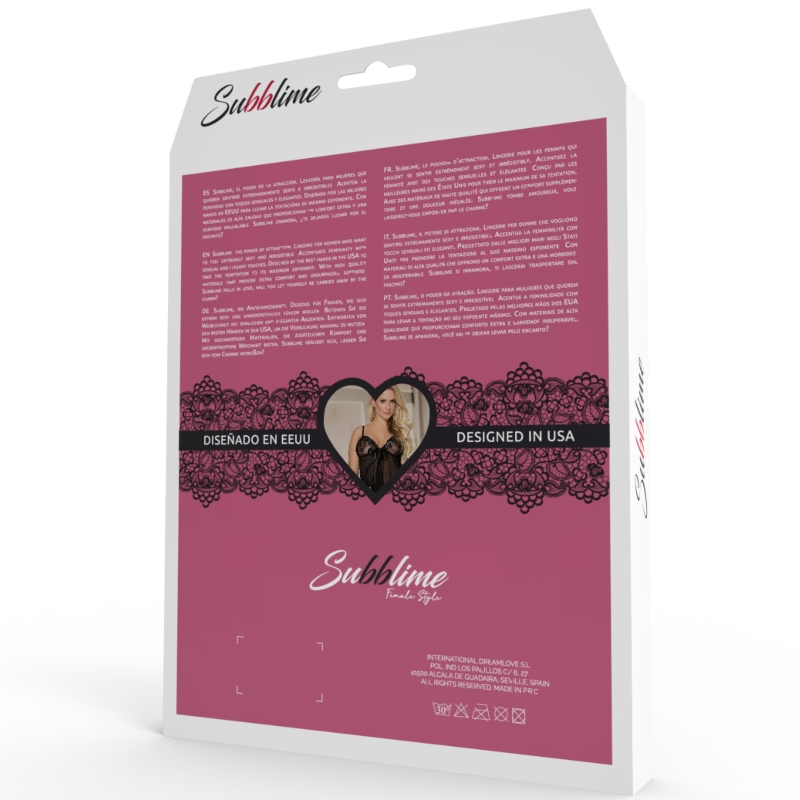 SUBBLIME SET - TRES PIEZAS NEGRO CON ENCAJES S/M - Image 5