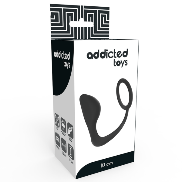 ADDICTED TOYS - PLUG ANAL COM ANEL DE PÊNIS PRETO - Image 4
