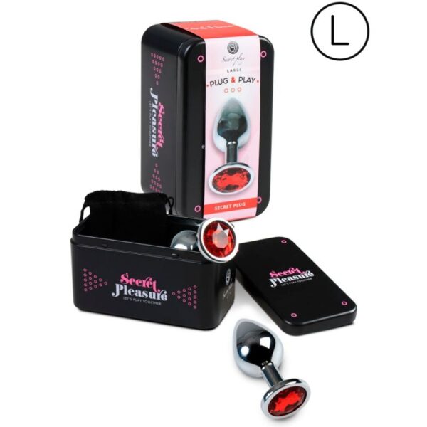 SECRETPLAY - PLUG ANAL TAMANHO L VERMELHO - Image 2
