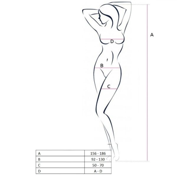 PASSION - WOMAN BS053 BODYSTOCK BRANCO TAMANHO ÚNICO - Image 2