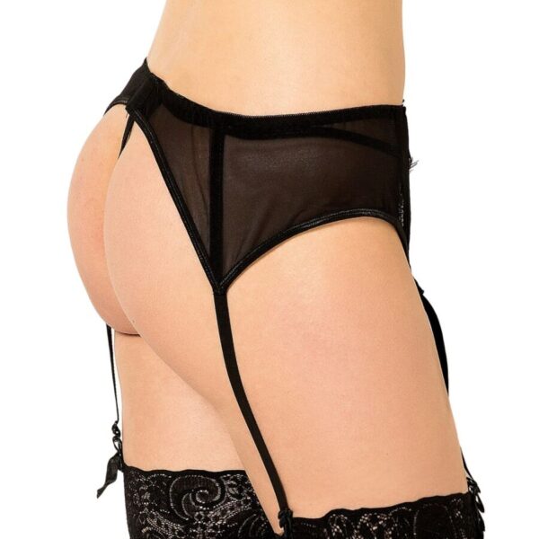 QUEEN LINGERIE - TANGA COM LIGA DE RENDA PRETA S/M - Image 3