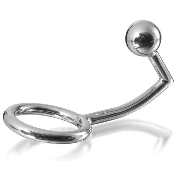 METAL HARD - ANEL DE GALO COM GANCHO ANAL INTRUSO 40MM - Image 3