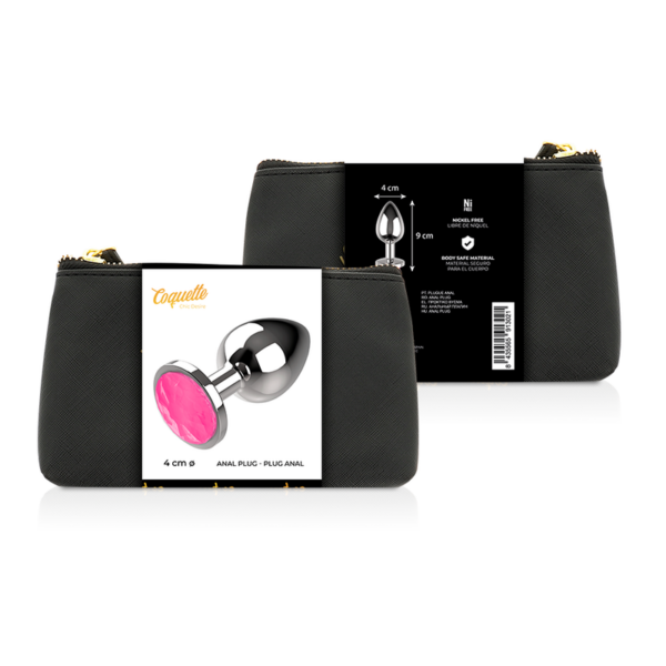 COQUETTE CHIC DESIRE - ANAL PLUG METAL COR ROSA TAMANHO L 4 X 9 CM - Image 2