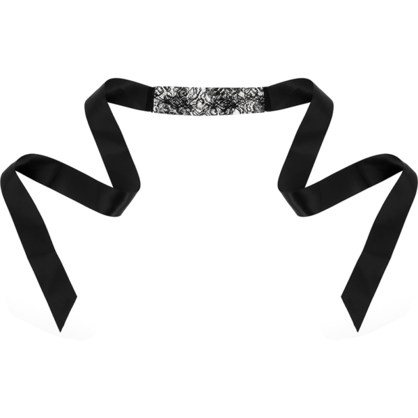 COQUETTE CHIC DESIRE - MSCARA DE RENDA PRETA COM FITA - Image 3
