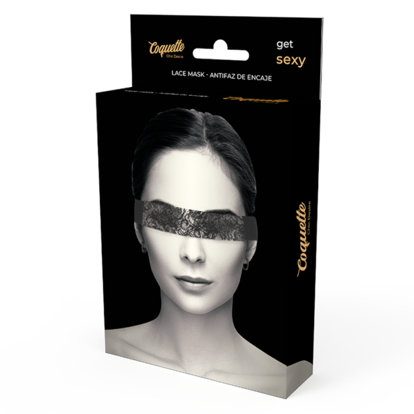 COQUETTE CHIC DESIRE - MSCARA DE RENDA PRETA COM FITA - Image 5