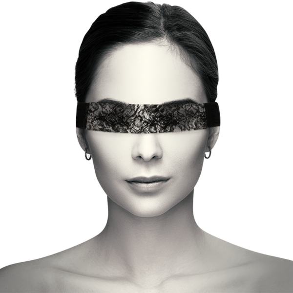 COQUETTE CHIC DESIRE - MSCARA DE RENDA PRETA COM FITA - Image 2