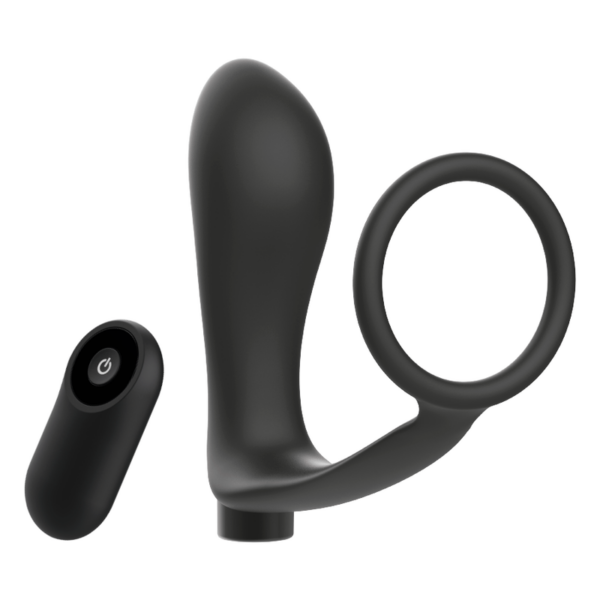ADDICTED TOYS - ANEL DE PÊNIS COM CONTROLE REMOTO PLUG ANAL PRETO RECARREGVEL - Image 3